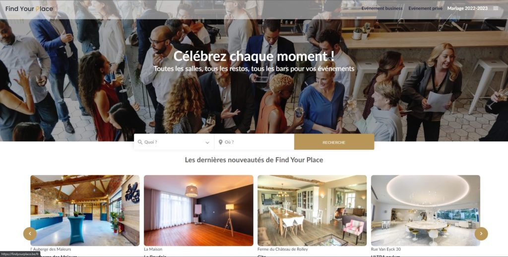 Réalisations site web - Find Your Place